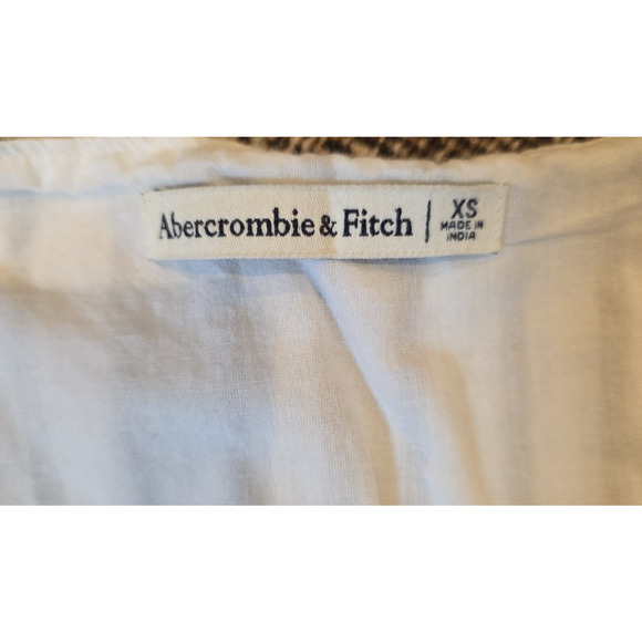 Abercrombie & Fitch White/Blue Striped Short Sleeve Wrap Dress Women’s XS Lined - Picture 7 of 7